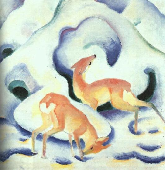 Franz Marc Deer in the Snow China oil painting art